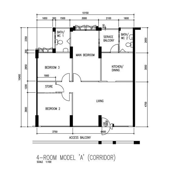 4 Room (4A) HDB for Sale in  891 Tampines Avenue 8 - Image 10