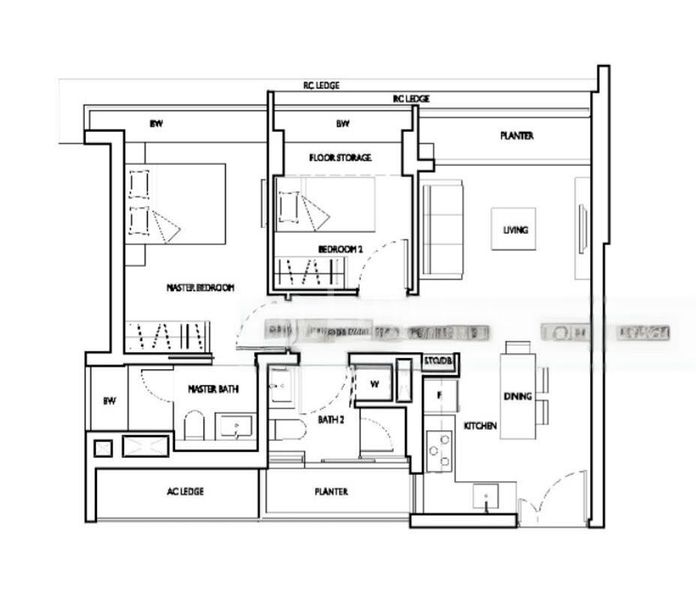 2 Bed Condo for Rent in  D'nest - Image 14