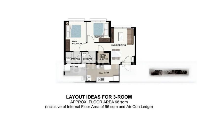 3 Room (3A) HDB for Rent in  448A Bukit Batok West Avenue 9 - Image 9