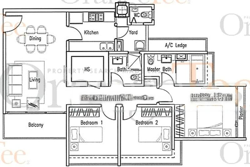 3 Bed Apartment (Condo) for Rent in  The Citrine - Image 9