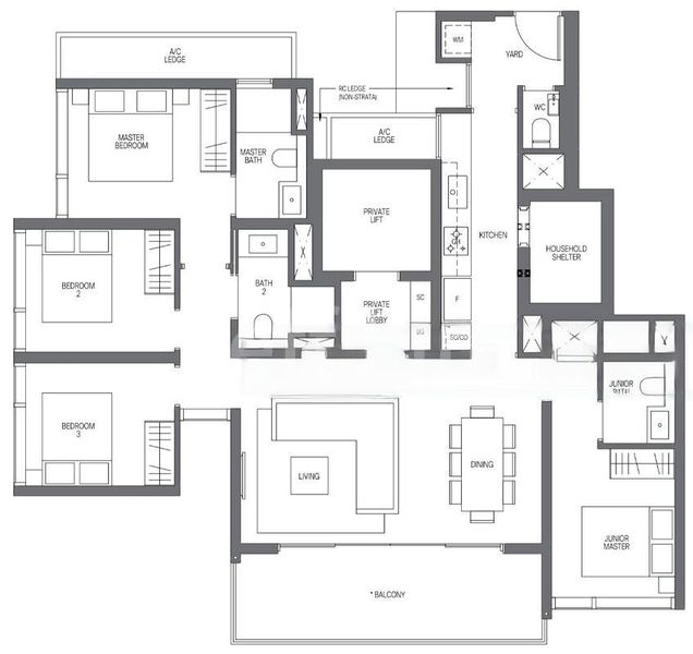 4 Bed Condo for Rent in Midtown Modern - Image 20