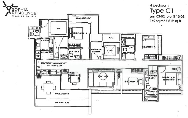 4 Bed Condo for Rent in  Sophia Residence - Image 12