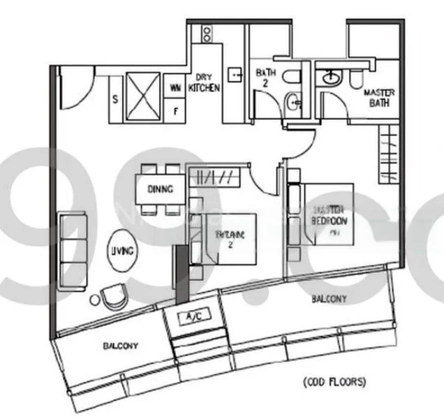 2 Bed Apartment (Condo) for Sale in  Duo Residences / Duo Tower/Duo  Galleria - Image 7