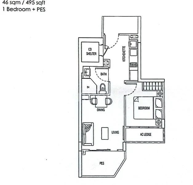 1 Bed Condo for Rent in  Cardiff Residence - Image 9