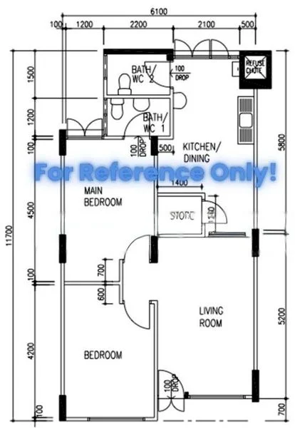 3 Room (3S) HDB for Sale in  210 Serangoon Central - Image 6