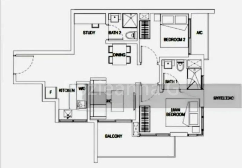 2 Bed Apartment (Condo) for Rent in  Neem Tree - Image 9