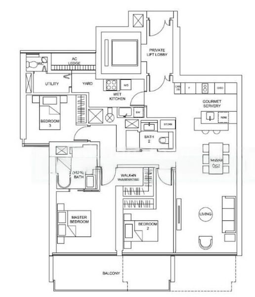 3 Bed Condo for Sale in  Marina One Residences - Image 14