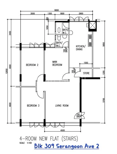 4 Room (4NG) HDB for Sale in  309 Serangoon Avenue 2 - Image 9