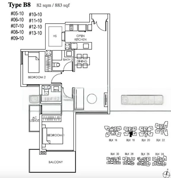 2 Bed Condo for Rent in  Bedok Residences - Image 11