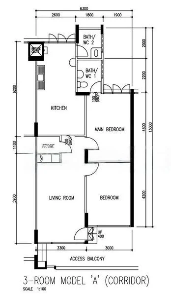 3 Room (3A) HDB for Sale in  105 Towner Road - Image 5