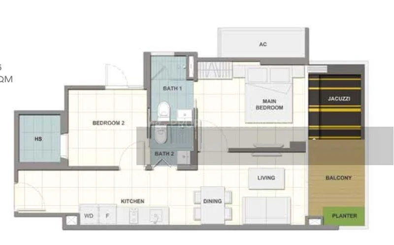 2 Bed Condo for Rent in  Forte Suites - Image 8