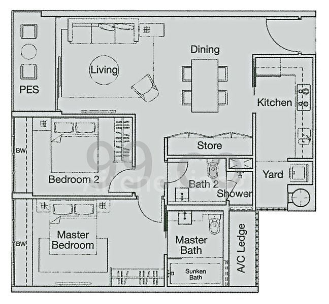 2 Bed Condo for Rent in  Ferraria Park Condominium - Image 17
