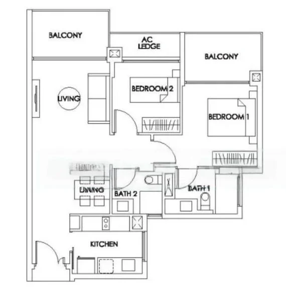 2 Bed Condo for Rent in Bedok Residences - Image 10