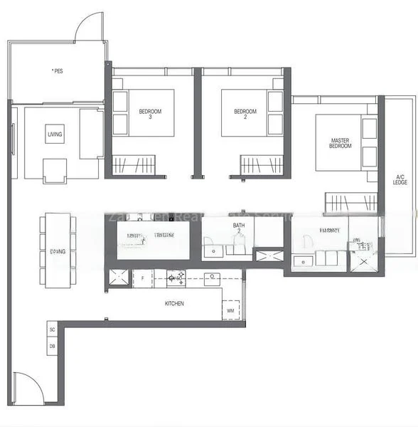 3 Bed Condo for Rent in  Midtown Modern - Image 15