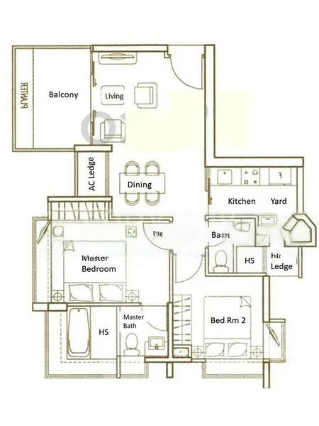 2 Bed Condo for Rent in  Nathan Residences - Image 9