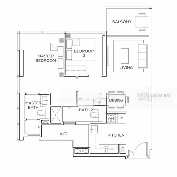 2 Bed Condo for Rent in  3 Cuscaden - Image 7