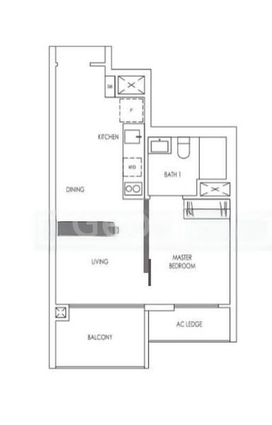 1 Bed Condo for Rent in  Treasure at Tampines - Image 5