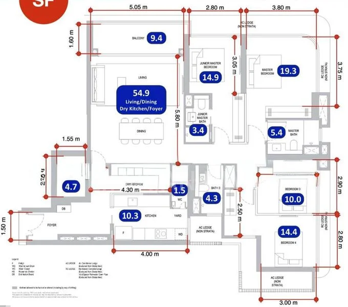 4 Bed Condo for Sale in  The Sail @ Marina Bay - Image 7