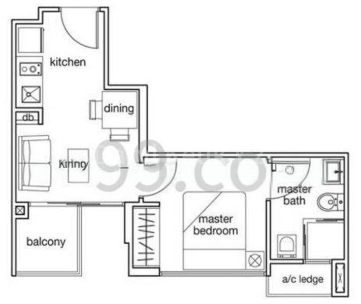 1 Bed Condo for Rent in  Studios @ Tembeling - Image 9