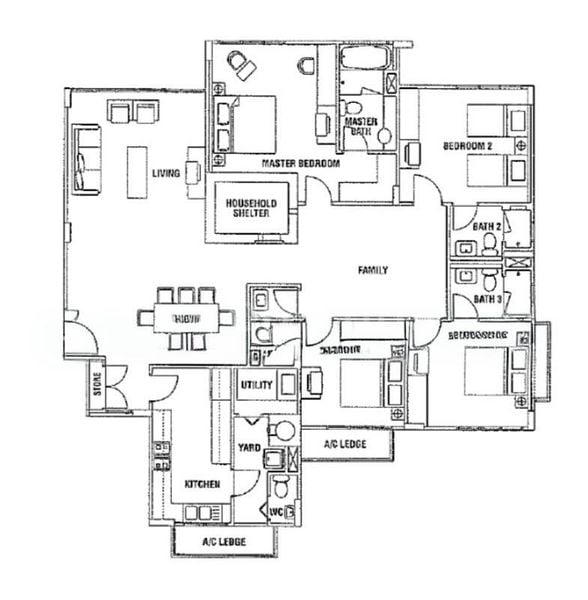 4 Bed Condo for Rent in  The Tresor - Image 14