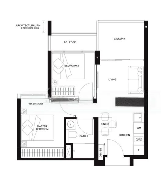 2 Bed Condo for Rent in  The Linq @ Beauty World - Image 17