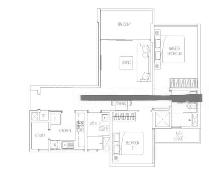2 Bed Executive Condo for Rent in Twin Fountains - Image 7