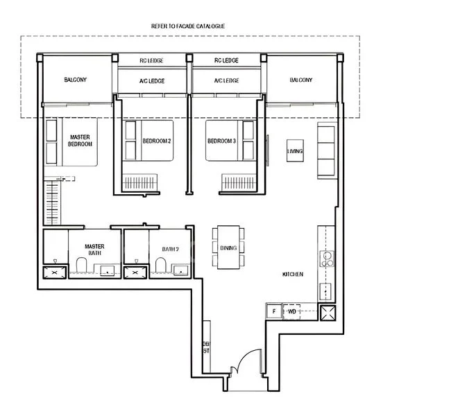 3+1 Bed Condo for Sale in Canninghill Piers / Canninghill Square - Image 12