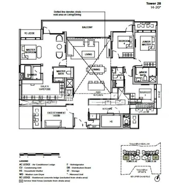 4 Bed Condo for Sale in  Sceneca Residence / Sceneca Square - Image 12