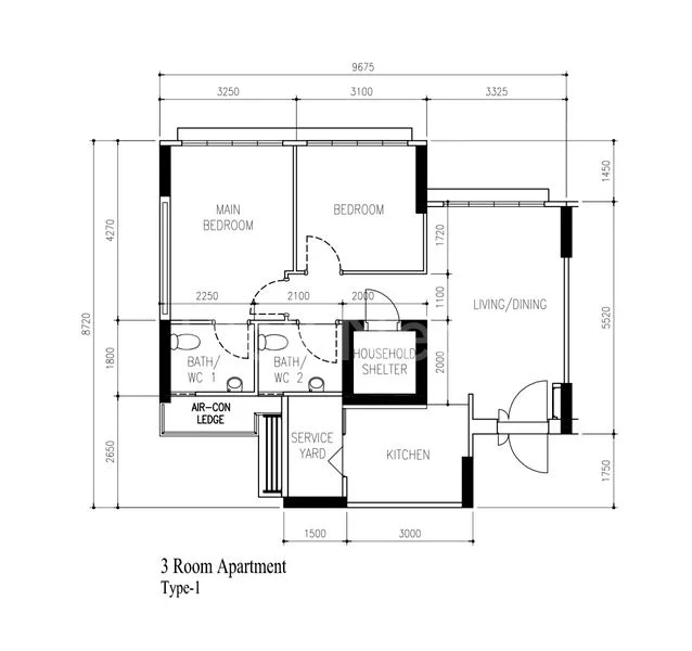 3 Room (3A) HDB for Sale in 63 Sims Place - Image 6