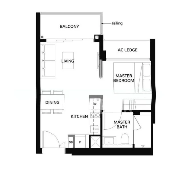 1 Bed Condo for Rent in  The Wisteria / Wisteria Mall - Image 5