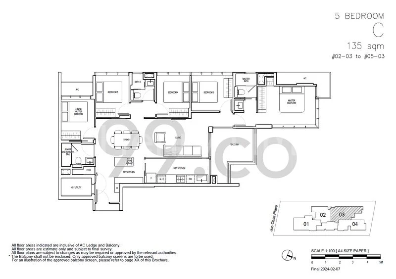 5 Bed Apartment (Condo) for Sale in Straits at Joo Chiat - Image 8
