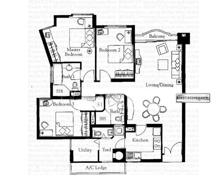 3 Bed Condo for Rent in Guilin View - Image 10