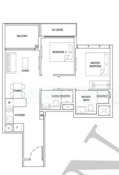 2 Bed Condo for Rent in  The Florence Residences - Image 9