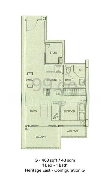 1 Bed Condo for Rent in  Heritage East - Image 5
