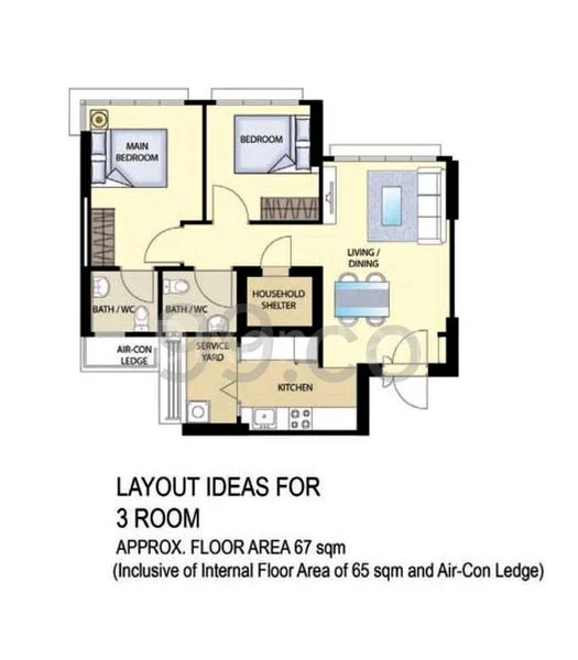 3 Room (3A) HDB for Sale in  116A Jalan Tenteram - Image 13