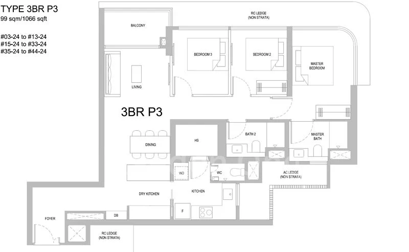 3 Bed Apartment (Condo) for Sale in One Marina Gardens - Image 12