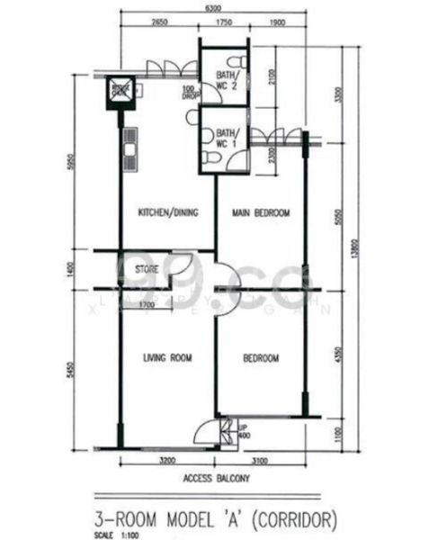 3 Room (3A) HDB for Sale in  167 Bukit Batok West Avenue 8 - Image 11