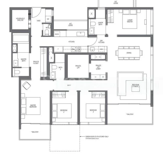 4 Bed Condo for Rent in Midtown Modern - Image 7