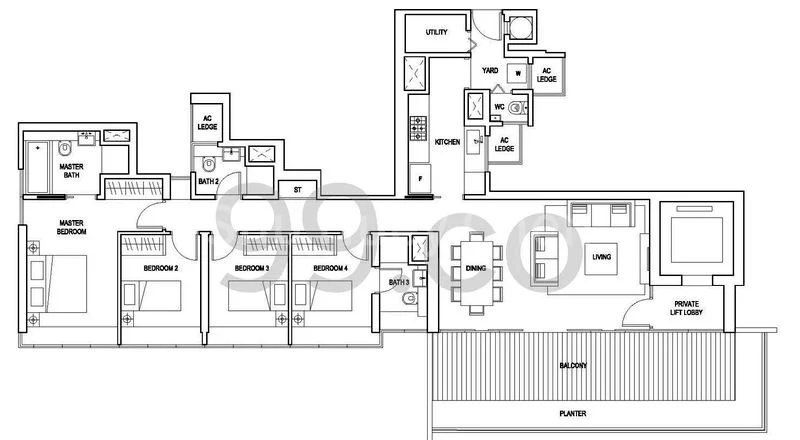 4 Bed Condo for Rent in Skyline Residences - Image 23