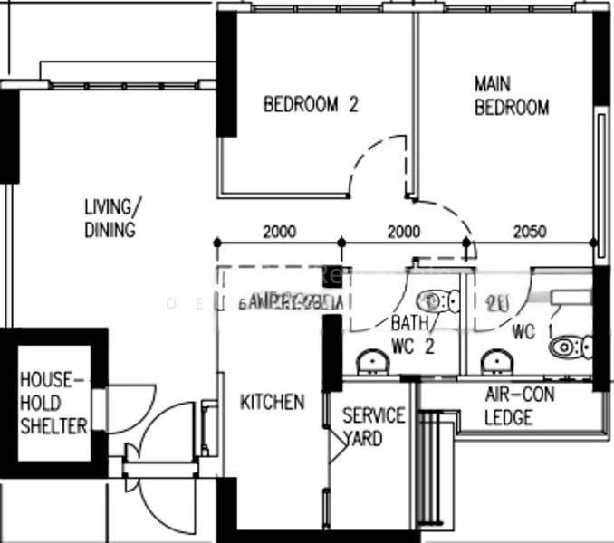3 Room (3A) HDB for Rent in  220C Sumang Lane - Image 7
