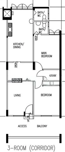 3 Room (3NG) HDB for Sale in  202 Marsiling Drive - Image 6