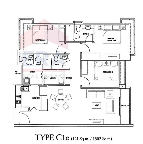 3+1 Bed Condo for Rent in The Raintree - Image 8