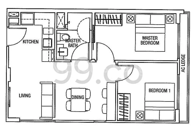 2 Bed Condo for Rent in Spazio @ Kovan - Image 12