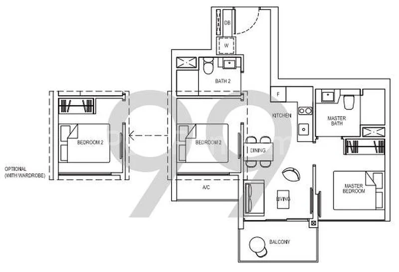 2 Bed Condo for Rent in  Grandeur Park Residences - Image 9