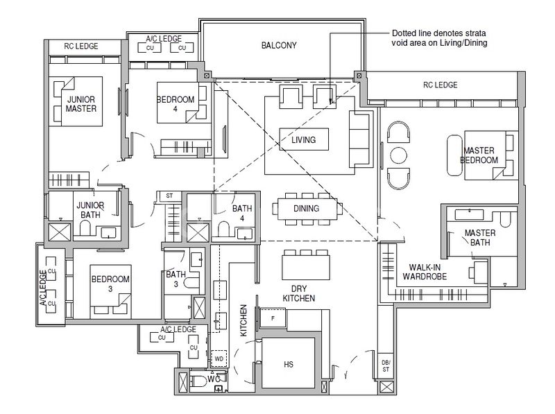 4 Bed Apartment (Condo) for Sale in Sceneca Residence / Sceneca Square - Image 12