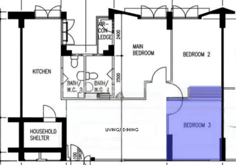 Common Room (HDB) for Rent in  321C Anchorvale Drive - Image 7