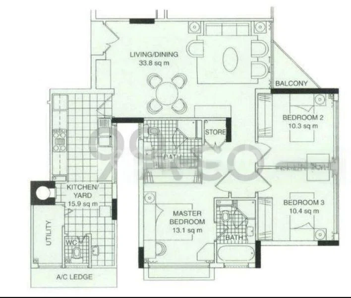 3 Bed Condo for Rent in  Moonstone View - Image 10