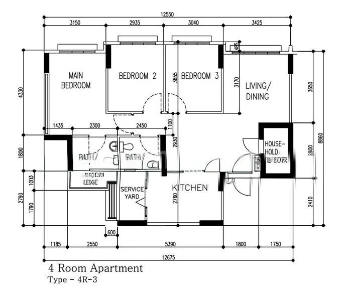 4 Room (4A) HDB for Sale in  677A Yishun Ring Road - Image 4