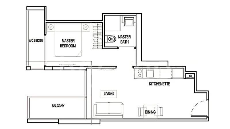 1 Bed Condo for Sale in  Tropika East - Image 14