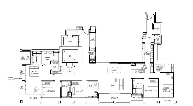 5+1 Bed Apartment (Condo) for Sale in Canninghill Piers / Canninghill Square - Image 12